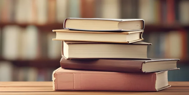 stack of mortuary science books